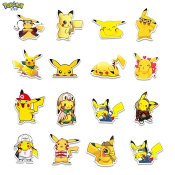 10/30/50Pcs Pokemon Pikachu Nalepke Anime Risanke Kawaii Nepremočljiva Stikers Skateboard Izposoja Kitara Laptop Otroci Stiker Igrače