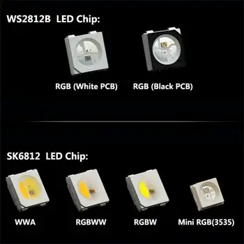 10~1000pcs WS2812B (4pins) 5050 SMD Črna/Bela različica WS2812B SK6812 Posamično Naslovljive Digitalna RGB RGBW LED Čip 5
