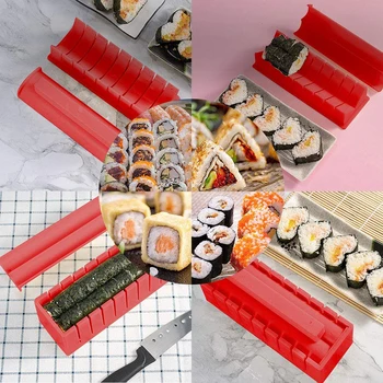 3/10 Kos DIY Suši Maker Nastavite sušija Orodja za Japonski Riž Žogo Plesni Sushi Roll Plesni Večnamensko Kuhinja, Kuhanje Orodja