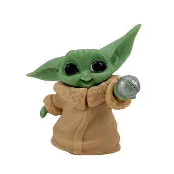 5pcs/set Star Wars Grogu Mandalorian 4-7 cm Baby Yoda Bebe Lutka Dejanje Yoda Slika Igrače Figuras Deco Okraski Zbirka Model
