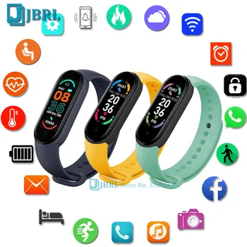 M6 Nove Pametne Watch Srčni utrip, Krvni tlak Smartband Glasbe za Nadzor Šport Smartwatch Za Android IOS Elektronski Pametna Zapestnica
