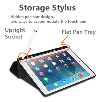 Magnet Smart ohišje Za iPad Pro Za 12,9 Primeru Svinčnik Imetnik PU Usnje TPU Soft Cover za iPad Pro Za 12,9 Svinčnik Imetnik Primeru