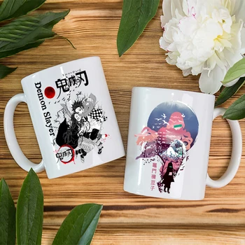 Retro Estetiko, Umetnost Nezuko Demon Slayer Anime Skodelice Črnilo slikarstvo, grafika Pokal po Meri Premium Vrč Kave, Mleka, Vode Skodelice